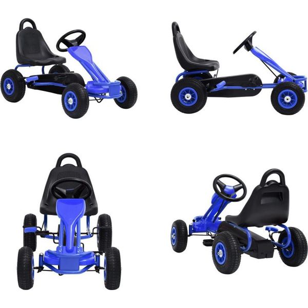Vidaxl Go Kart A Pedali Con Pneumatici Blu - Go-Kart A Pedali - Go-Kart A Pedali - Go-Kart A Pedali - Go-Kart A Pedali-image