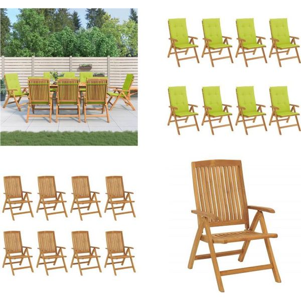 Vidaxl Sedie Da Giardino Con Cuscini 8 Pz. Teak Massiccio - Sedia Da Giardino - Sedie Da Giardino - Mobili Da Giardino - Sedia Da Esterno-image
