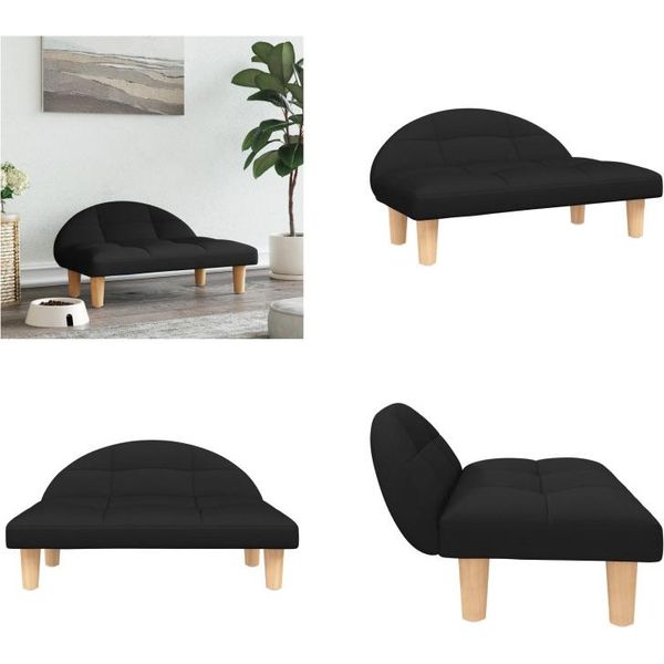 Vidaxl Letto Per Cani Nero 70X52X30 Cm In Tessuto - Letto Per Cani - Letti Per Cani - Divano Per Cani - Divano Per Animali Domestici-image
