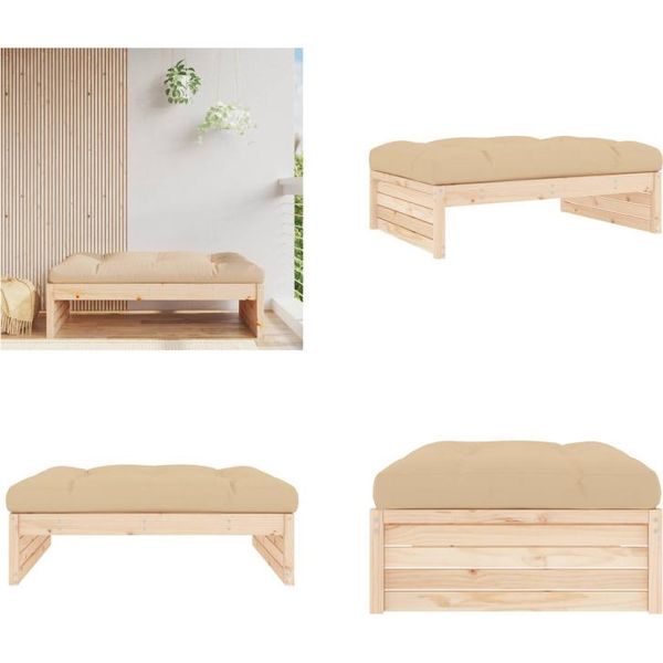 Vidaxl Sgabello Da Giardino 120X80 Cm In Legno Di Pino Massiccio - Sgabello Da Giardino - Sgabello Da Patio - Sgabello Da Esterno - Sgabello Da Giardino-image