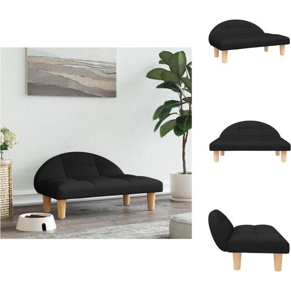 Vidaxl Letto Per Cani Nero 70X52X30 Cm In Tessuto - Letti Per Cani-image