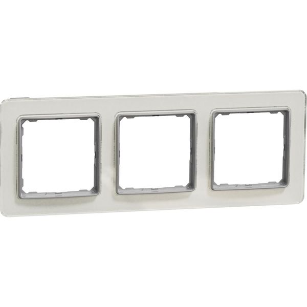 Telaio A 3 Ingressi Vetro Bianco IP20 SDD360803 Elementi Sedna Schneider Electric-image