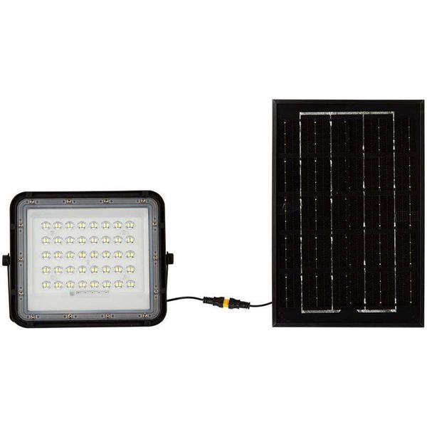 Proiettore Led Solar V-TAC 6W Telecomando, Auto, Timer, IP65 Nero VT-40W 4000K 400Lm-image