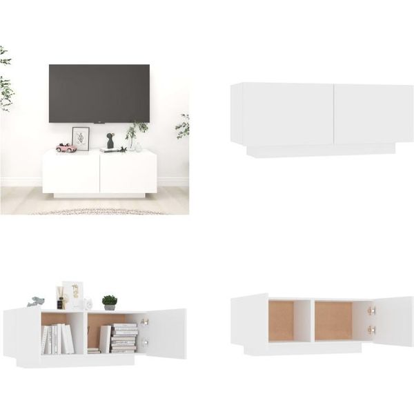 Mobile Tv Vidaxl Bianco 100X35X40 Cm In Legno - Mobile Tv - Mobile Tv - Mobile Tv - Mobile Tv - Mobile Tv-image