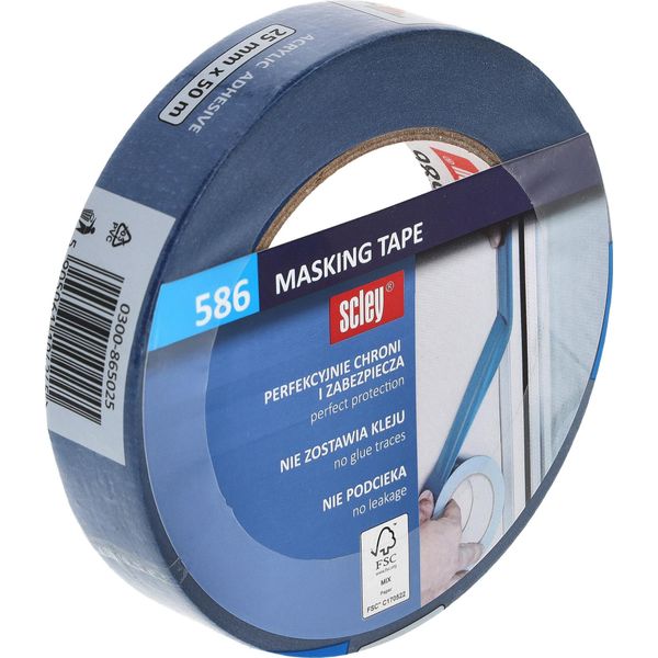Nastro Adesivo Efficace / Nastro Per Mascheratura 25 Mm X 50 M Serie 586 Scley - 1 Pezzo. Nastro Adesivo, Nastro Per Mascheratura-image