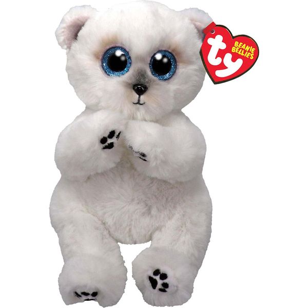 Ty Beanie Babies Pancia Wuzzy Orso Bianco 15 Cm-image