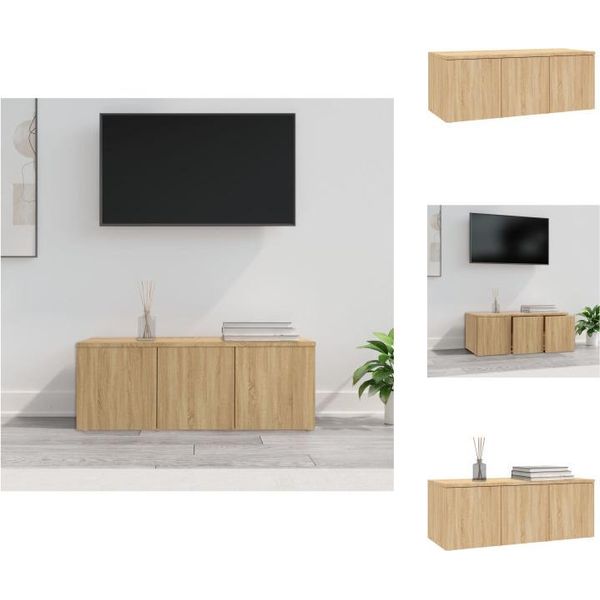 Mobile Tv Vidaxl Rovere Sonoma 80X34X30 Cm Materiale A Base Di Legno - Mobili Tv-image