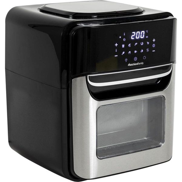 Melchioni 118340034 Friggitrice Singolo 12 L Indipendente 1700 W Friggitrice Ad Aria Calda Nero Acciaio Inox-image