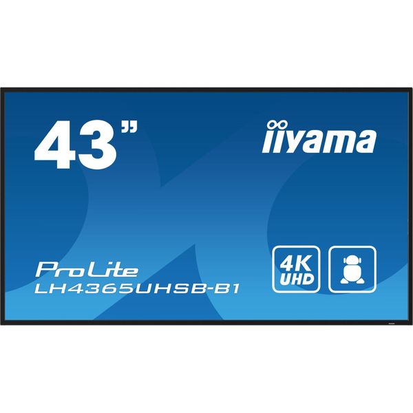 Iiyama Prolite LH4365UHSB-B1 - Classe Di Diagonale Da 109 Cm (43") (108 Cm (42,5"")"-image