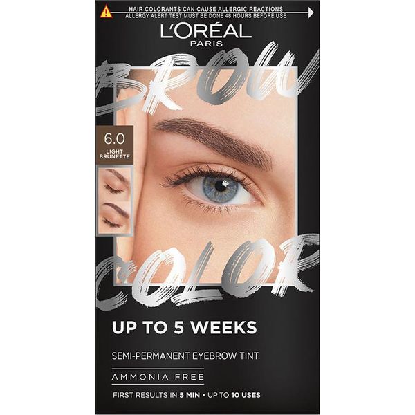 L'oréAl Paris Tinta Semipermanente Per Sopracciglia Dura Fino A 5 Settimane Risultati Visibili In 5 Minuti Colore Per Sopracciglia Senza Ammoniaca Tonalità 6.0 Brunette Chiaro-image
