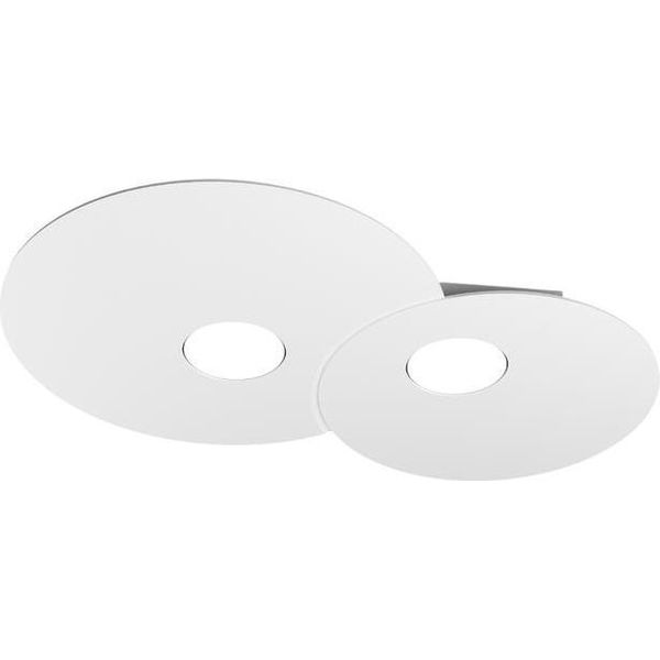 Toplight Plafoniera Da Soffitto Rotonda 2 Luci Cloud Con Attacco GX53, Struttura Colore Bianca, Design Moderno 50X35X3Cm-image