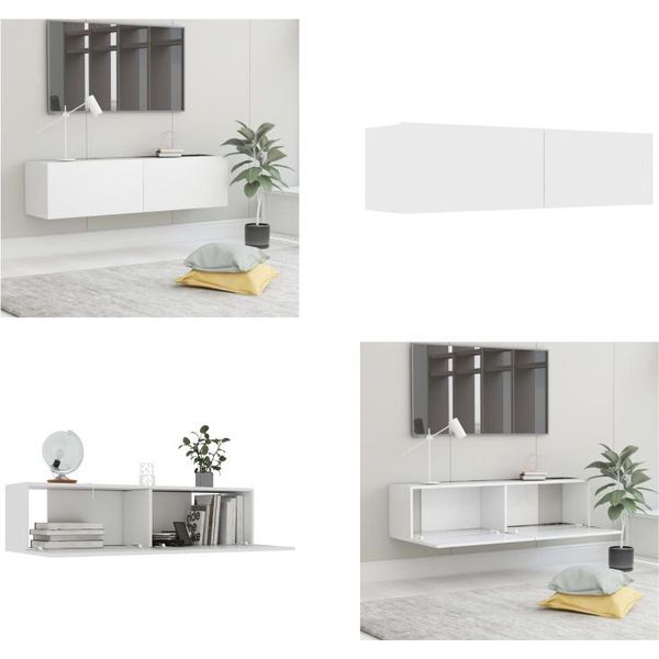 Vidaxl Mobile Tv Bianco 120X30X30 Cm In Legno - Mobile Tv - Mobili Tv - Mobili Tv - Credenza-image