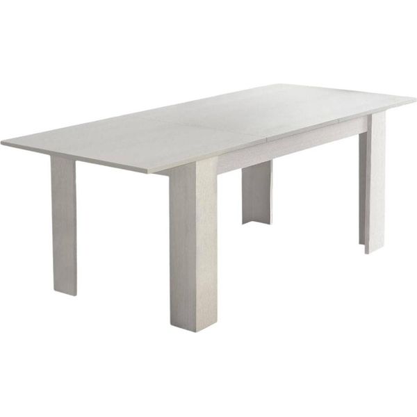 Dmora Tavolo Allungabile Artino 88X160X75H Cm Bianco, Allungabile 10 Posti-image