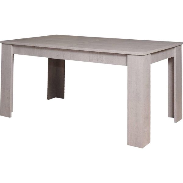 Dmora Tavolo Allungabile Artino 88X160X75H Cm Grigio Cemento, Allungabile 10 Posti-image