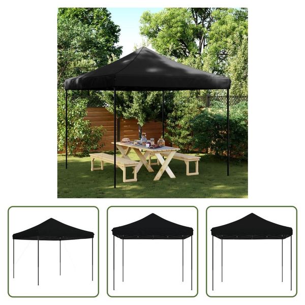 The Living Store Tenda Per Feste Pieghevole Pop-Up Nera 292X292X315 Cm-image