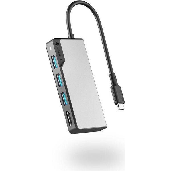 Alogic UCFUHDV2-SGR Hub USB-C Alogic 5 In 1 Hdmi E Spazio Usb Grau-image