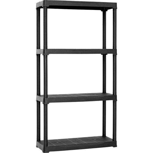 Dmora Armadio Da Esterno Akay 30X70X133H Cm Nero Antracite, 3 Vani Resistente Ai Raggi Uv, Impermeabile Italy-image