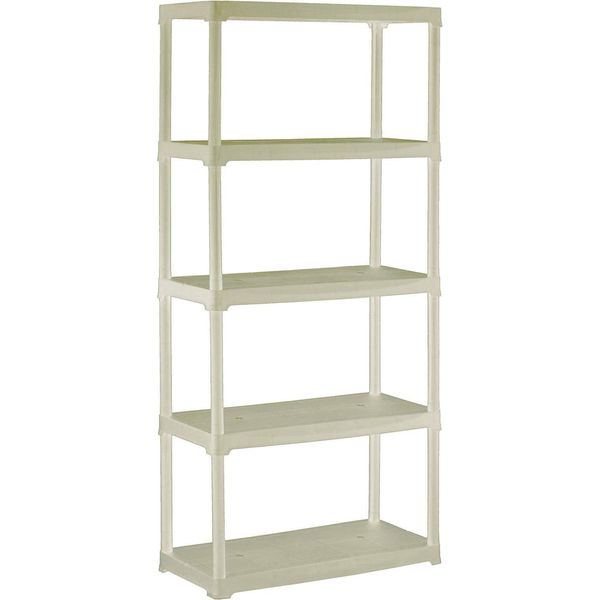 Dmora Armadio Da Esterno Gelsomina 40X80X176H Cm Bianco, 4 Vani Resistente Ai Raggi Uv, Impermeabile Italy-image