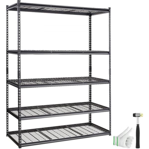 Scaffalatura Per Magazzini - Scaffalatura Per Garage Di Alta Qualità - 5 Ripiani - Regolabile - Capacità Di Carico 2000 Lbs-image