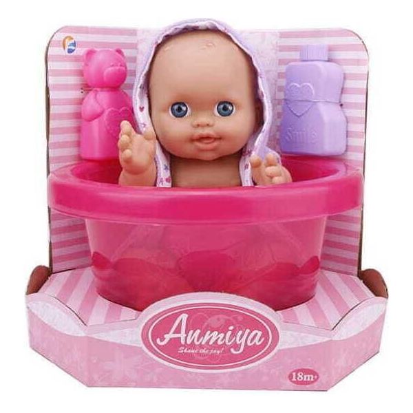 Bambola 30 Cm. Nella Vasca Da Bagno + Accessori Da Bagno-image