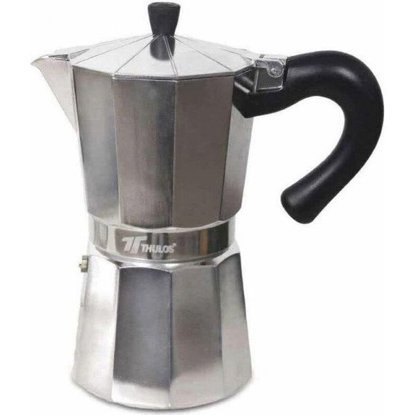 Thulos Clasica Caffettiera Italiana 6 Tazze Argento Argento Taglia Unica-image