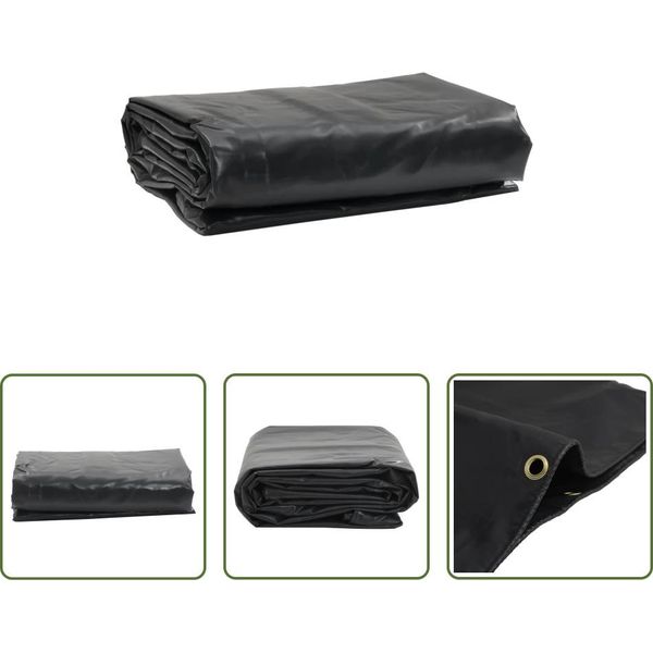 The Living Store Abdeckplane Anthrazit 5X8 M 650 G/M²-image