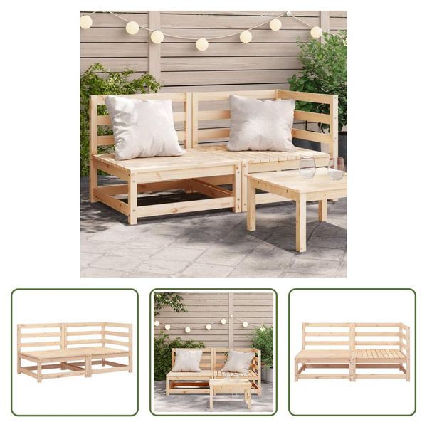 The Living Store Divano Da Giardino 2 Posti In Pino Massiccio-image