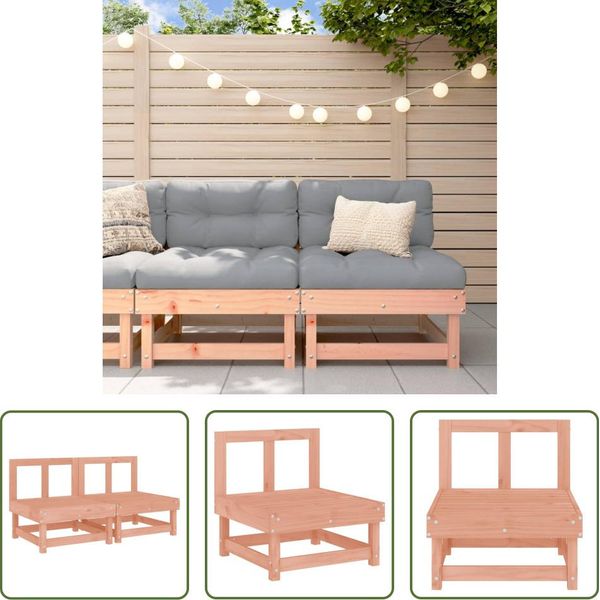 The Living Store Divano Da Giardino 2 Pezzi. Legno Massiccio Di Abete Douglas-image