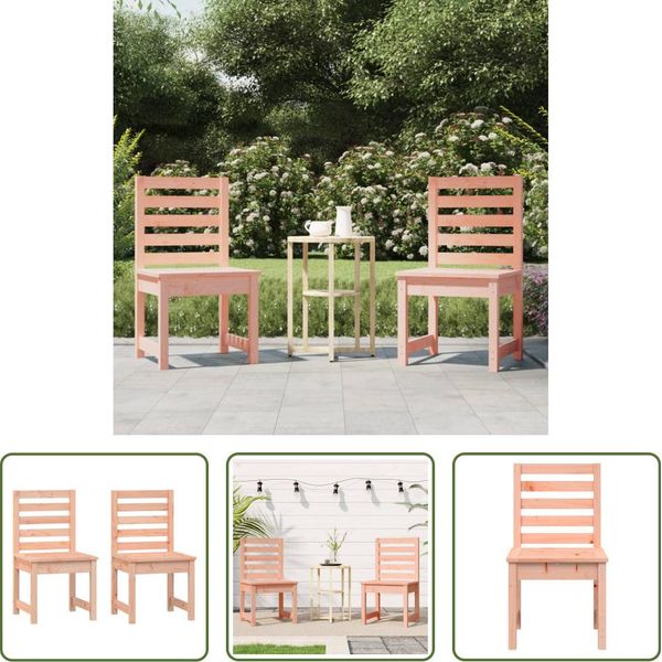 The Living Store Sedie Da Giardino 2 Pezzi 50X48X91,5 Cm In Legno Massiccio Di Abete Douglas-image