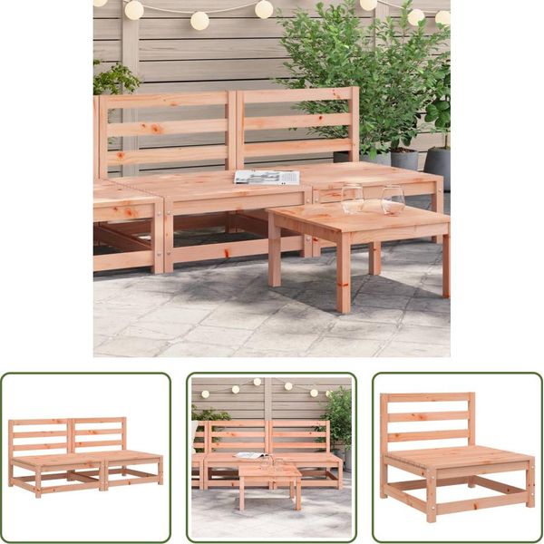 The Living Store Divani Da Giardino Senza Braccioli 2 Pezzi 70X70X67 Cm Legno Di Abete Douglas-image