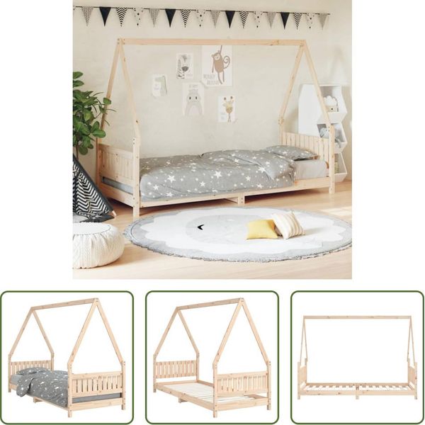 The Living Store Lettino 80X200 Cm In Legno Massiccio Di Pino-image