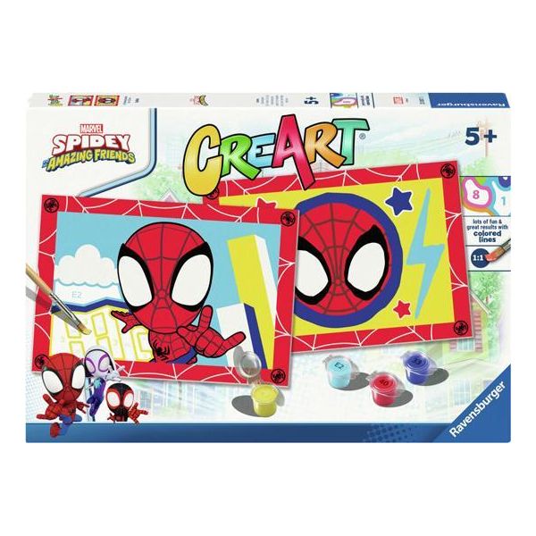 Ravensburger Pittura Per Numeri Creart Young Spidey Spider-Man Set-image