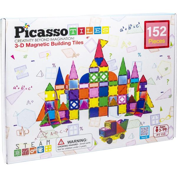 Picassotiles PT152, Set Di Costruzioni, 3 Anni, Plastica, 152 Pezzi, 4,2 Kg-image