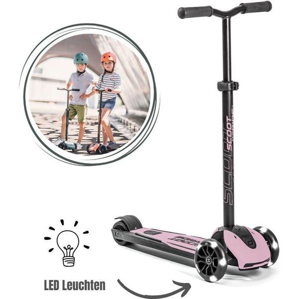 Scoot & Ride Highwaykick 5 Led - Scooter / Kickboard, Farbe:Rose-image