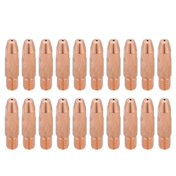 20 Punte Di Contatto In Rame M6 Per Torce Di Saldatura Mig/Mag Binzel 24KD (0,8 Mm)-image