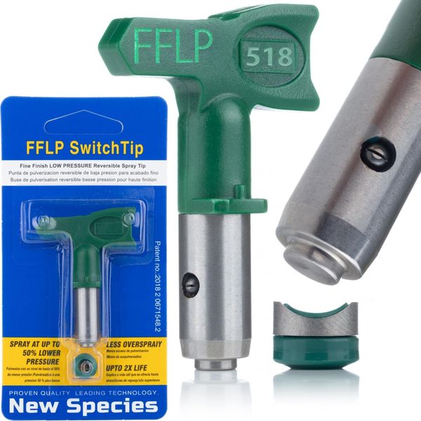 Rosfix Ugello A Spruzzo A Bassa Pressione Fflp 518 – Angolo 50°, Larghezza 25 Cm | Per Vernici Acriliche E Al Lattice | Pressione Massima 345 Bar-image