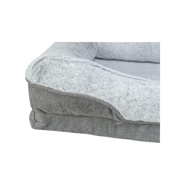 Trixie Vital Bed Lino, Letto Ortopedico Rettangolare, Grigio/Grigio Chiaro-image