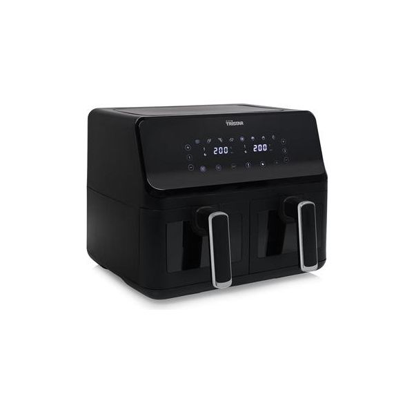 Tristar FR-9040 Friggitrice Doppia 2700 W Funzione Aria Calda, Funzione Timer, Rivestimento Antiaderente, Preselezione Della Temperatura Nero (FR-9040)-image
