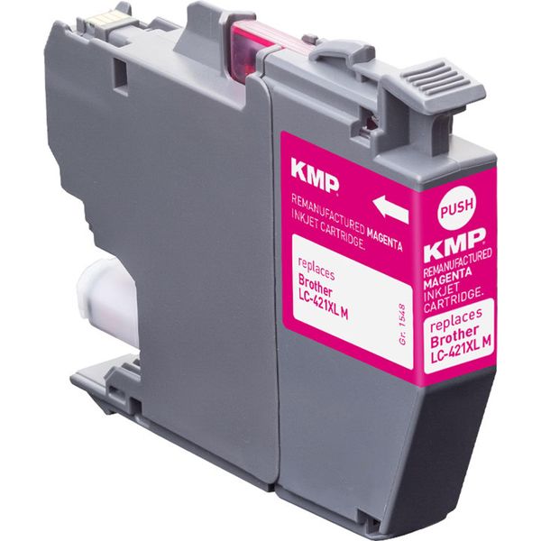 Kmp Cartuccia Brother MFC-J1010DW LC421XLM Magenta 500S. 7Ml - Rigenerata - Compatibile-image