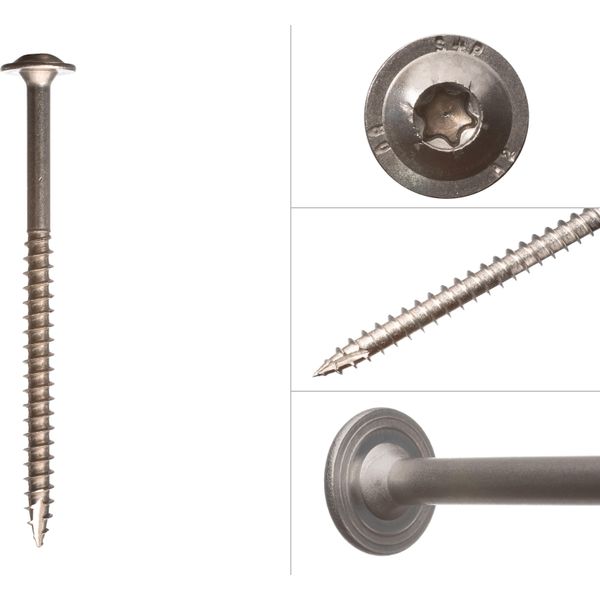 Viti A Testa Bombata A2 In Acciaio Inox 8 X 100 Mm Torx 40 - Confezione Da 50 Pezzi-image