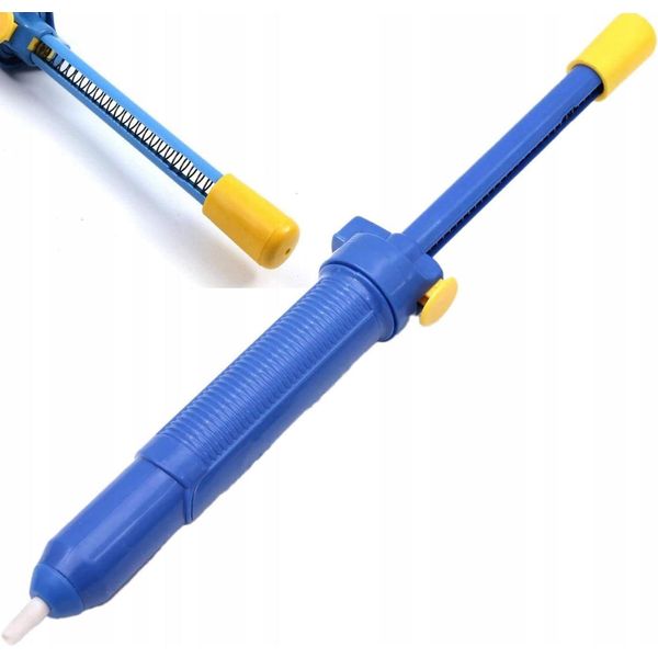 Pompa Dissaldante Xxl Da 33 Cm Con Punta In Grafite Di Teflon | Antistatica E Resistente Alle Alte Temperature | Potenza Di Aspirazione Di Precisione Per Lavori Di Elettronica-image