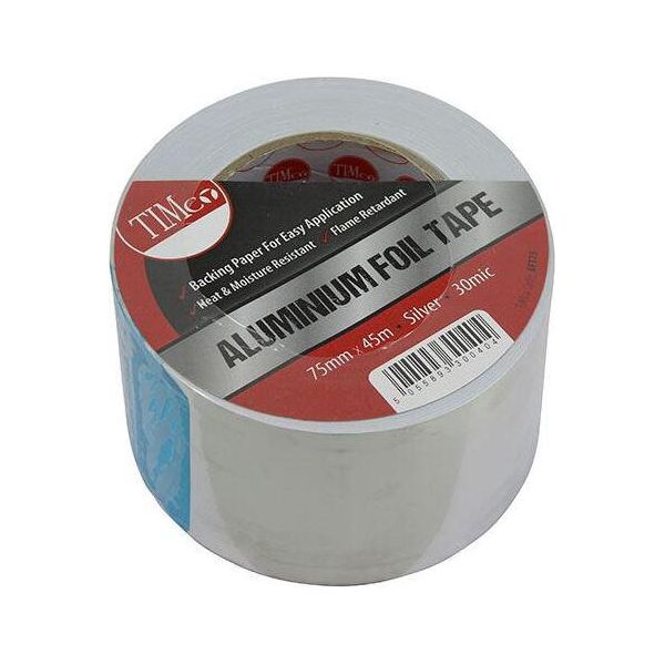 Timco - Nastro In Foglio Di Alluminio (Dimensioni 45 M X 75 Mm - 1 Pezzo)-image