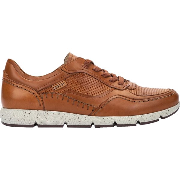 Pikolinos Sneaker Uomo In Pelle Stringata Scarpa Bassa Cuciture Decorative Fuencarral M4U-6312, Dimensione:43 Eu, Colore:Marrone-image