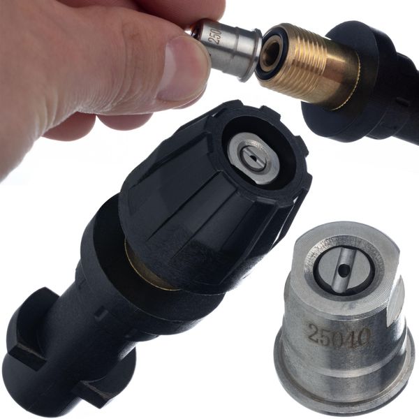 Rosfix Lancia Mini – Ugello A Getto Piatto | Lunghezza 10 Cm, 160 Bar, 60°C | Attacco A Baionetta, Compatibile Con Karcher K2-K7-image