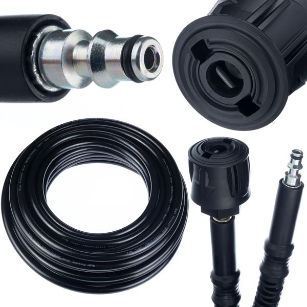 Rosfix Tubo Flessibile Ad Alta Pressione 15 M Qc – Ricambio Per Idropulitrici Lavor Army, Cruiser, Galaxy | 200 Bar, Nylon, Click Connect-image