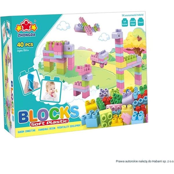 Blocchi Soft - Blocchi Di Costruzione Morbidi 40 Elementi 66622-image