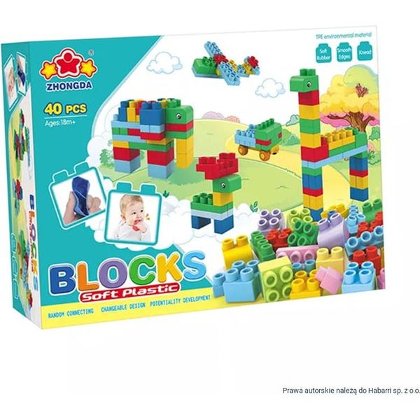 Blocchi Soft - Blocchi Da Costruzione Morbidi 40 Elementi 66612-image