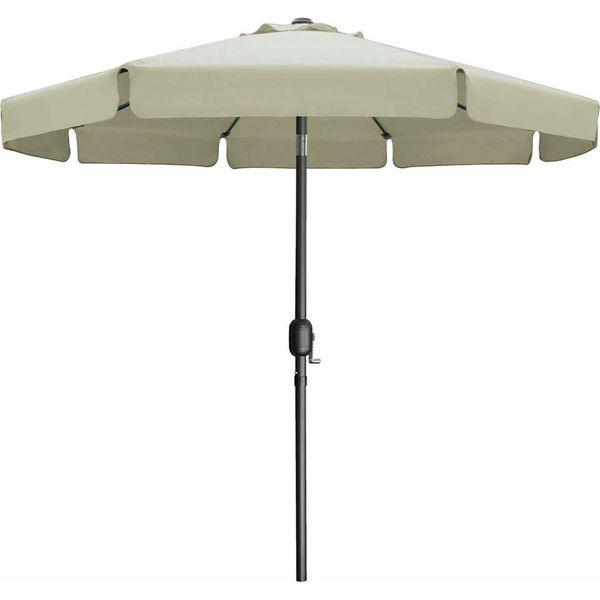 Ombrellone Marbueno Acciaio 8 Poli D270 Cm Poliestere Beige Giardino, Piscina, Terrazza-image