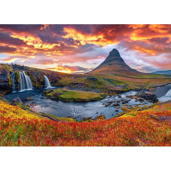 Puzzle Alipson Kirkjufellsfoss Cascata Islanda 500 Pezzi-image