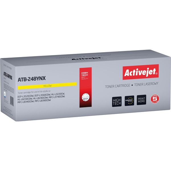 Activejet ATB-248YNX Toner Per Stampanti Brother; Ricambio Brother TN248XLY; Supremo; 2300 Pagine; Giallo)-image